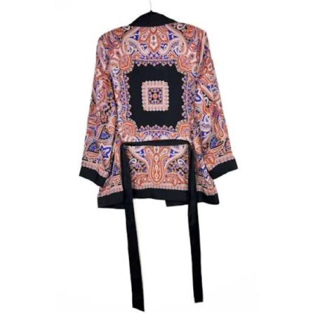 Zara Paisley Blazer with Black Lapel - Picture 4 of 4